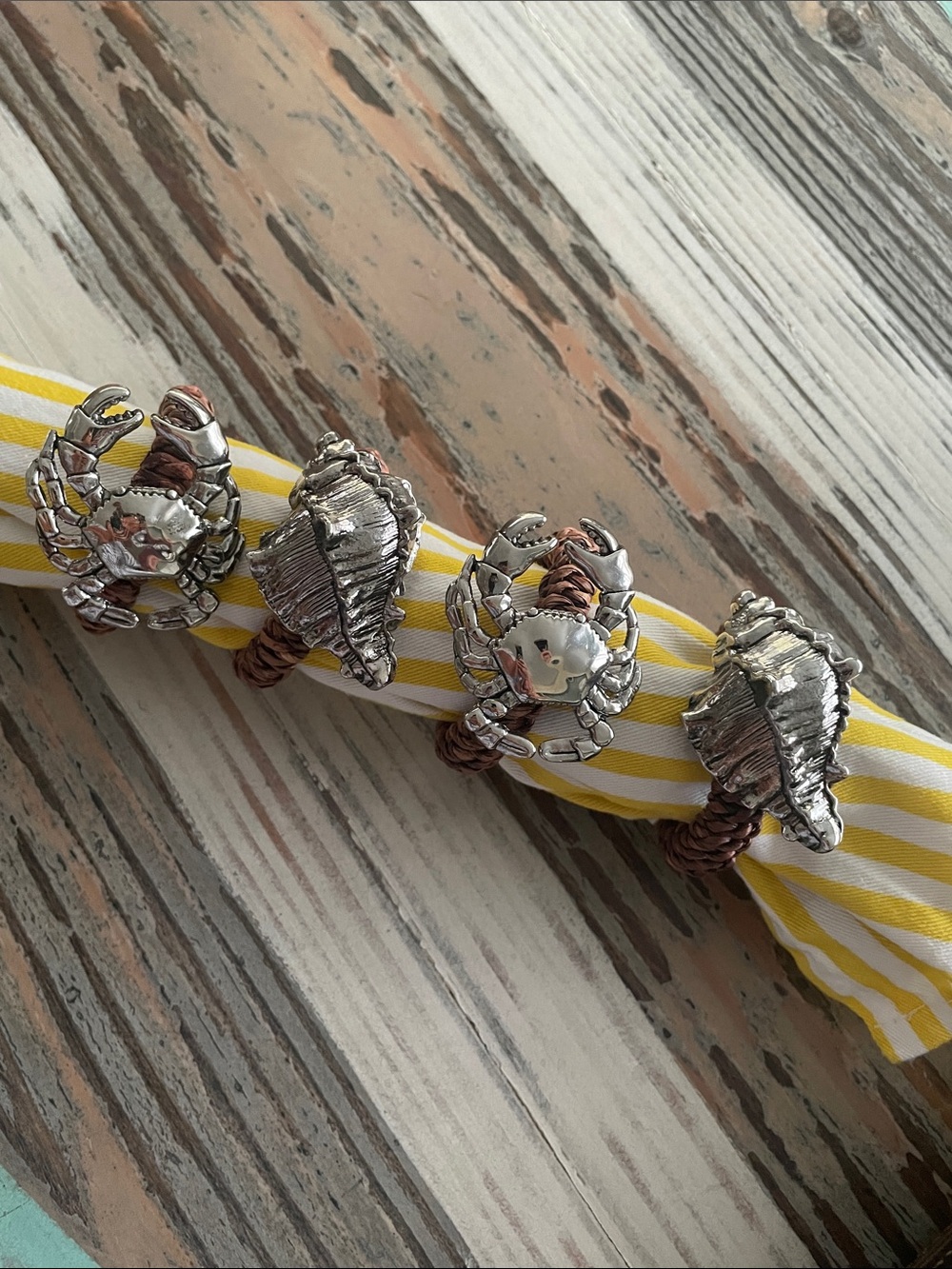 Coastal Beachy Napkin Rings (4)